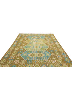 Rug Kilim Afghanistan 206x293 Khaki Brown Turqu 2