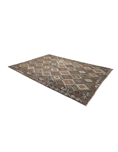 Rug Kilim Afghanistan 205x290 Brown Grey Teal B