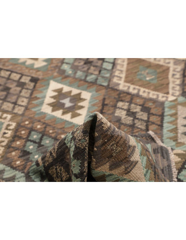Rug Kilim Afghanistan 205x290 Brown Grey Teal B