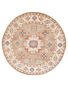 Rug Kazak Afghanistan 239x234 Taupe Cream