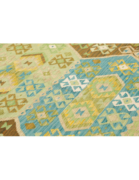 Tappeto Kilim Afghanistan 205x292 Marrone Verde
