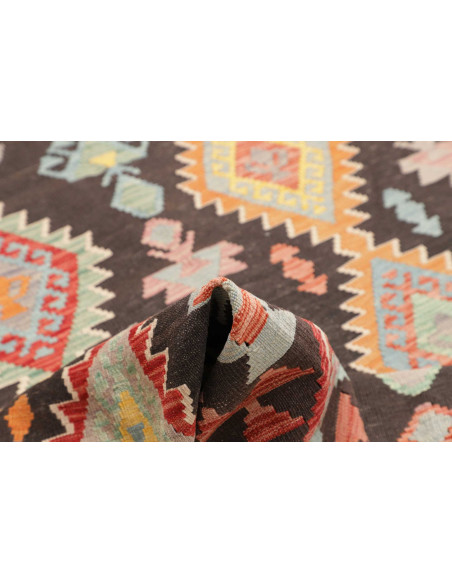 Rug Kilim Afghanistan 208x287 Dark Brown Red Bl