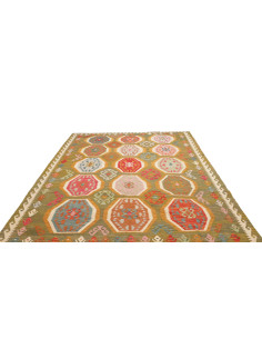 Rug Kilim Afghanistan 206x290 Olive Green Ocher 2