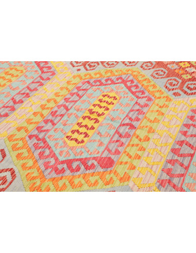 Rug Kilim Afghanistan 206x288 Red Blue Yellow