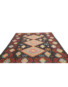 Rug Kilim Afghanistan 206x291 Dark Grey Black R 2