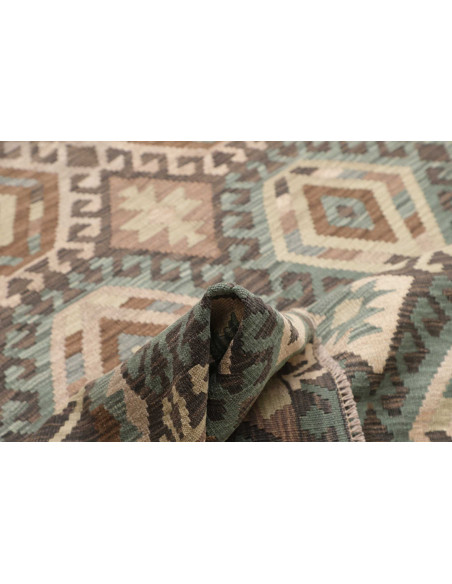 Rug Kilim Afghanistan 210x295 Brown Teal Beige