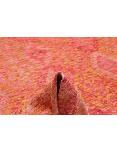Rug Kilim Afghanistan 202x293 Coral Orange Peac