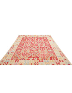Rug Kilim Afghanistan 206x311 Red Cream Blue Pi 2