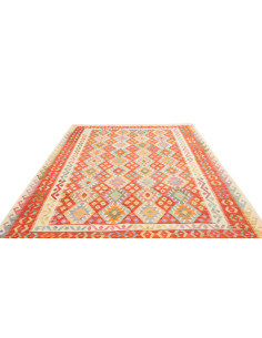 Tappeto Kilim Afghanistan 203x293 Arancio Rosso 2
