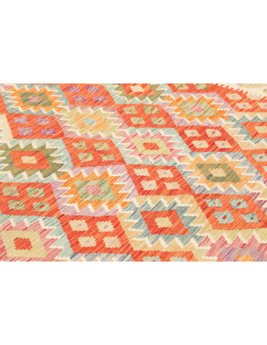 Rug Kilim Afghanistan 203x293 Orange Red Multi