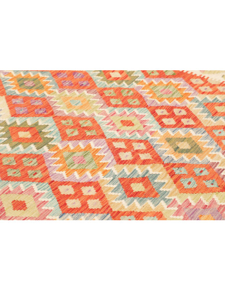 Tappeto Kilim Afghanistan 203x293 Arancio Rosso