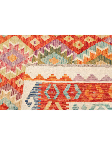 Tappeto Kilim Afghanistan 203x293 Arancio Rosso