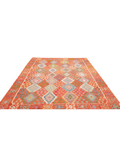 Tappeto Kilim Afghanistan 208x291 Arancione Blu 2