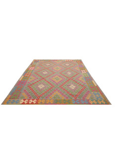 Rug Kilim Afghanistan 202x298 Greyish Green Red 2