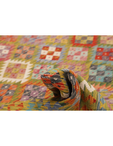 Rug Kilim Afghanistan 249x338 Olive Green Multi