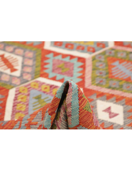 Rug Kilim Afghanistan 253x294 Reddish Orange Li