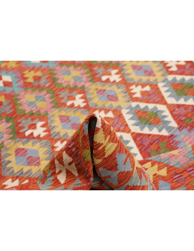 Tappeto Kilim Afghanistan 257x294 Rosso Arancio