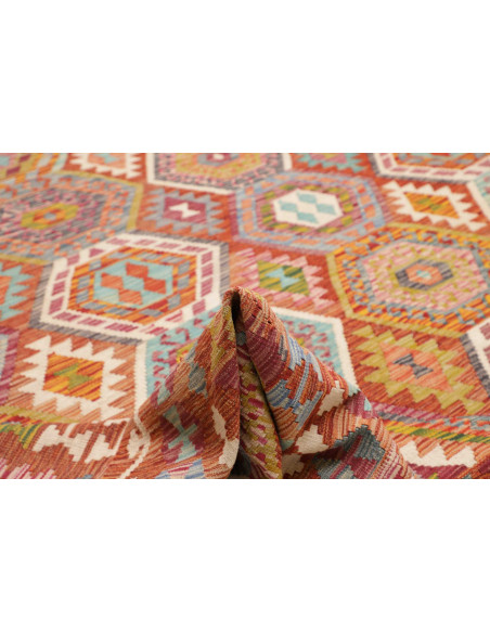 Tappeto Kilim Afghanistan 305x388 Rosso Ruggine