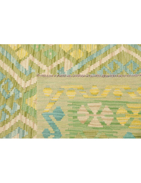Rug Kilim Afghanistan 252x344 Acid Green Mint G