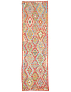 Rug Kilim Afghanistan 84x292 Coral Red Terracot