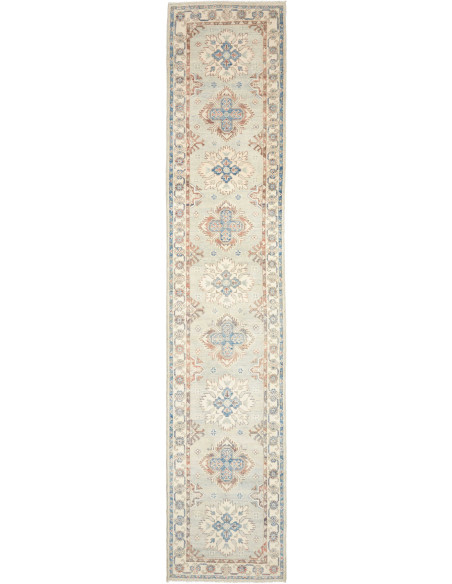 Rug Kazak Afghanistan 79x387 Muted Blue Brick R
