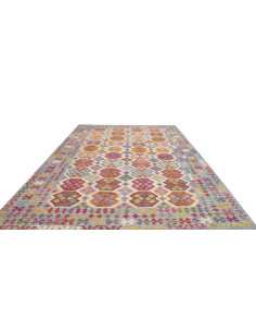 Tappeto Kilim Afghanistan 253x353 Blu Cielo Fuc 2