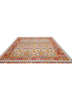 Tappeto Kilim Afghanistan 261x295 Arancione Rug 2