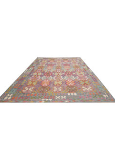 Tappeto Kilim Afghanistan 264x360 Grigio Blu Ro 2