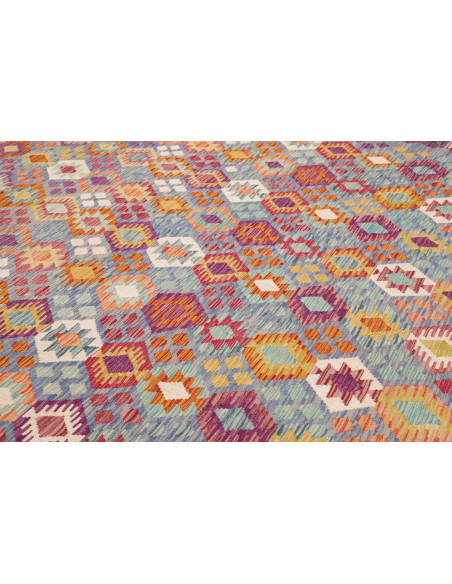 Rug Kilim Afghanistan 267x359 Sky Blue Orange R