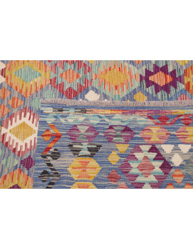 Rug Kilim Afghanistan 267x359 Sky Blue Orange R