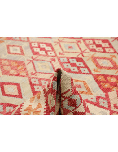 Tappeto Kilim Afghanistan 257x350 Rosso Crema B