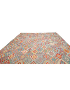 Rug Kilim Afghanistan 318x395 Grey Blue Orange 2