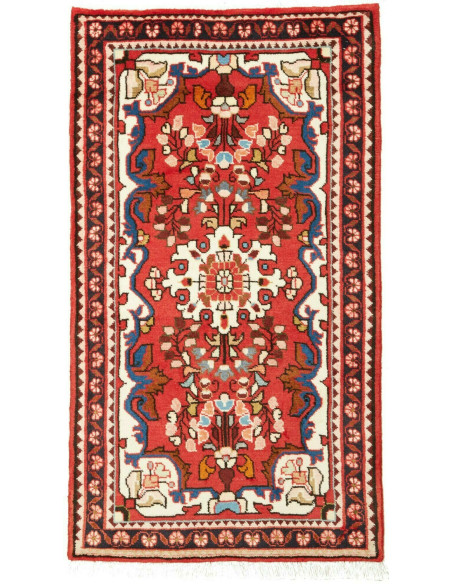 69x121 Cm Handmade Rug, Central Medallion, Floral Design