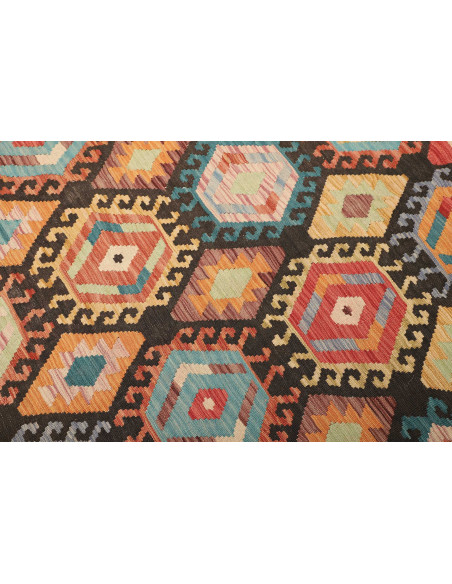 Tappeto Kilim Afghanistan 178x226 Marrone Scuro