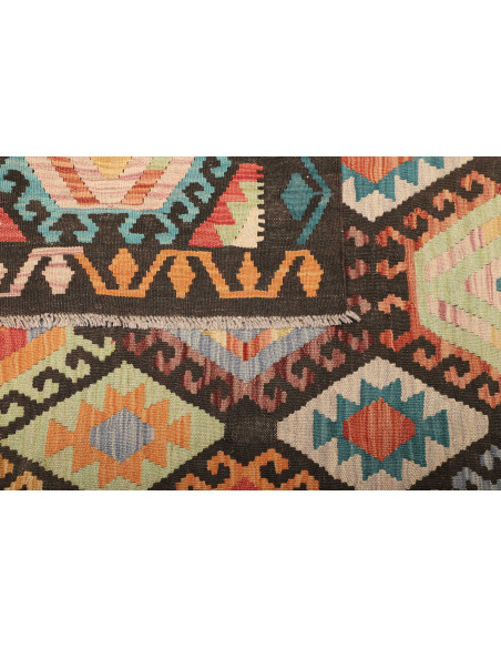 Tappeto Kilim Afghanistan 178x226 Marrone Scuro