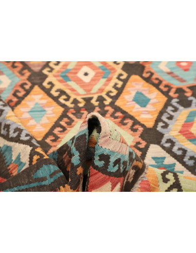 Tappeto Kilim Afghanistan 178x226 Marrone Scuro