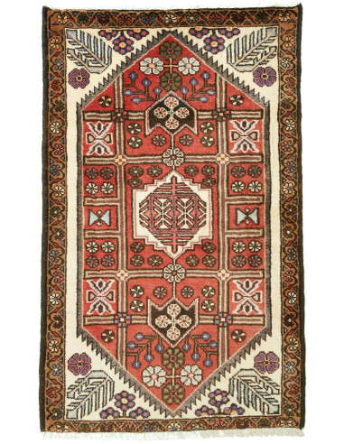 77x126 Cm Hand-knotted Rug. Wool. Tribal Geometric And