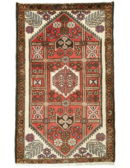 77x126 Cm Hand-knotted Rug. Wool. Tribal Geometric And