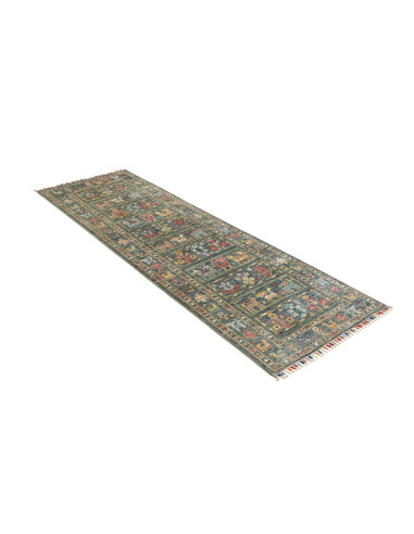 Rug Rubin Pakistan 76x237 Petrol Blue Ocher Rus