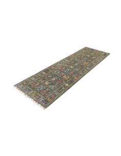 Tappeto Rubin Pakistan 77x238 Blu Ottanio Rosso 2