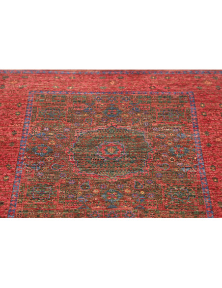 Tappeto Mamlouk Pakistan 83x236 Rosso Bordeaux