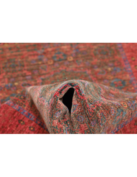 Tappeto Mamlouk Pakistan 83x236 Rosso Bordeaux