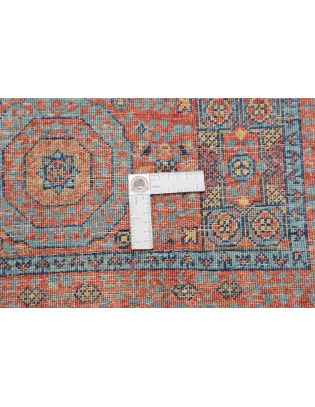 Rug Mamlouk Pakistan 79x204 Terracotta Blue Gol