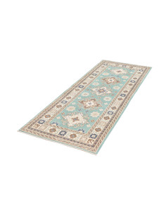 Tappeto Kazak Afghanistan 79x201 Turchese Beige 2