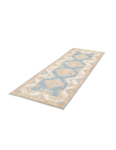 Tappeto Kazak Afghanistan 84x235 Blu Azzurro Cr 2