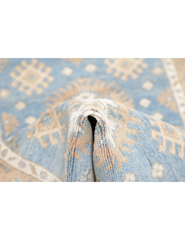 Tappeto Kazak Afghanistan 83x200 Azzurro Cielo