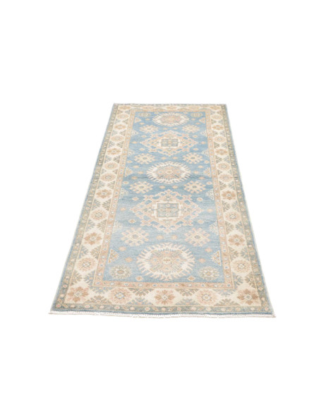 Tappeto Kazak Afghanistan 79x191 Celeste Crema