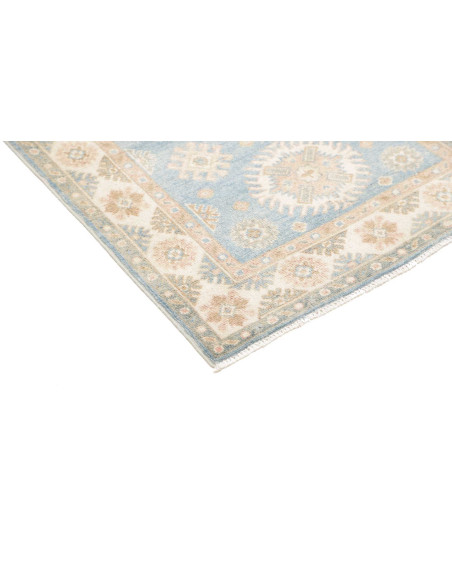 Tappeto Kazak Afghanistan 79x191 Celeste Crema