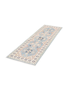 Tappeto Kazak Afghanistan 62x188 Azzurro Cielo 2