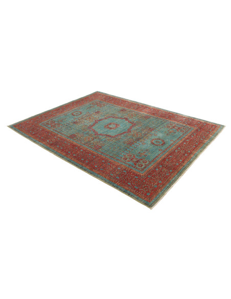 Rug Mamlouk Pakistan 177x235 Turquoise Ruby Red